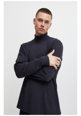 BLEND 6280, Fekete Hosszú Ujjú Garbo Póló