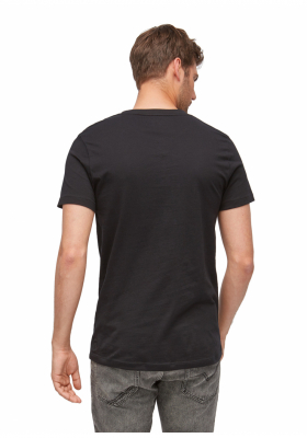 TOM TAILOR DENIM Division 3338, Fekete Rövid Ujjú Póló