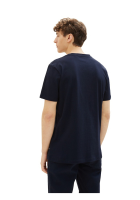 TOM TAILOR DENIM 7653, Sötétkék Rövid Ujjú Póló NOS