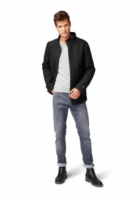 TOM TAILOR Basic V-Neck 2820, Szürke Kötött Pulóver