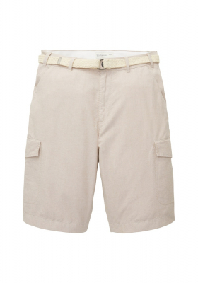 TOM TAILOR 6310, Bézs Cargo Rövidnadrág Övvel