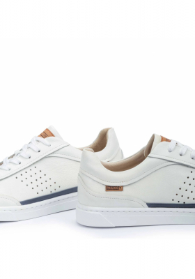 PIKOLINOS Alicante M2U-6273C1, Fehér Borjúbőr Sneaker Félcipő