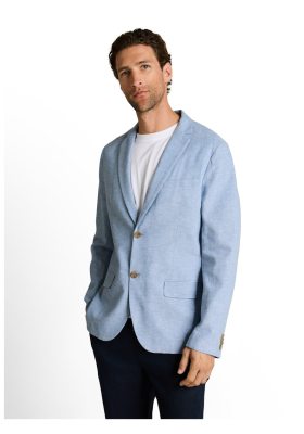 TOM TAILOR 0341, Világoskék Pamut-Len Zakó