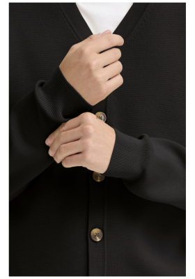 CASUAL FRIDAY Angar 6024, Fekete Kötött Kardigán