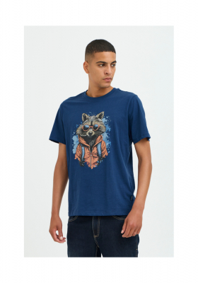 BLEND 7754, Kék Rövid Ujjú Póló