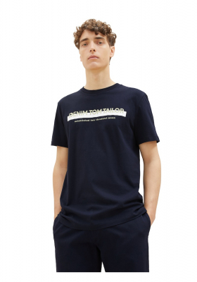 TOM TAILOR DENIM 7653, Sötétkék Rövid Ujjú Póló NOS