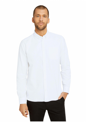 TOM TAILOR Oxford 3874, Fehér Hosszú Ujjú Ing