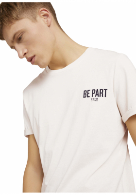 TOM TAILOR DENIM Be Part 1893, Bézs Rövid Ujjú Póló