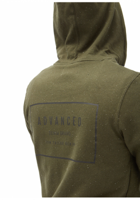 TOM TALOR DENIM Mottled Zip Hoody 5055, Zippes-Kapucnis Pulóver, Zöld