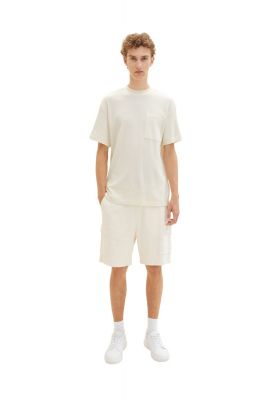 TOM TAILOR DENIM 5679, Fehér Cargo Rövidnadrág