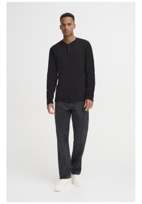 BLEND Ibrat 0029, Fekete Hosszú Ujjú Póló