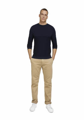 TOM TAILOR Modern 6492, Kék Kötött Pulóver