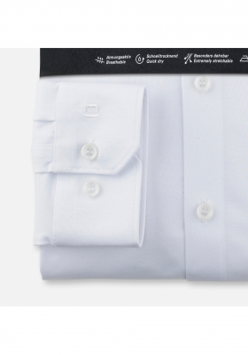 OLYMP No. Six 24/Seven 2503, Fehér Hosszú Ujjú Ing, Super slim, Urban Kent