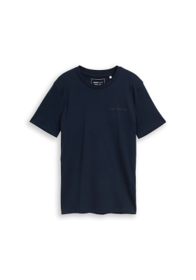 TOM TAILOR DENIM 0791, Sötétkék Rövid Ujjú Póló