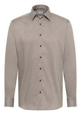 ETERNA Modern Fit 2640, Bézs Mintás Hosszú Ujjú Ing 