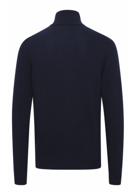 CASUAL FRIDAY Karl 3971, Kék Kötött Gyapjú Garbo Pulóver, NOOS