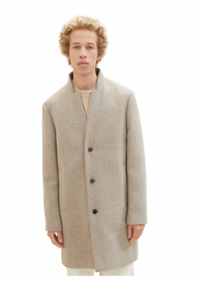 TOM TAILOR DENIM 7399, Homokszínű Gyapjú Kabát