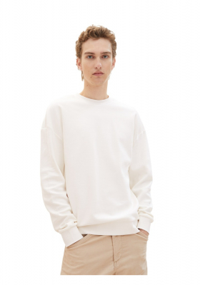 TOM TAILOR DENIM 9492, Fehér Hosszú Ujjú Pulóver