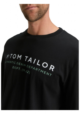 TOM TAILOR 7769, Fekete Hosszú Ujjú Póló