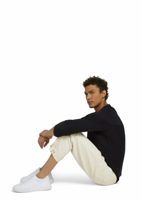 TOM TAILOR DENIM Structured 7169, Kék Kötött Pulóver