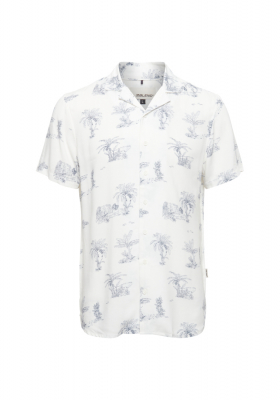 BLEND 5644, Fehér Rövid Ujjú Ing, Regular fit