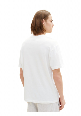 TOM TAILOR DENIM 5600, Fehér Rövid Ujjú Póló