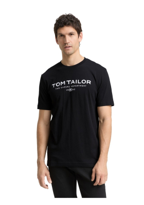 TOM TAILOR 5773, Fekete Rövid Ujjú Póló