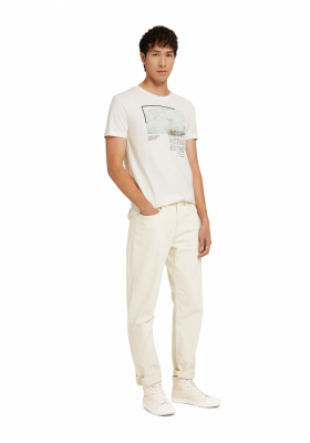 TOM TAILOR DENIM Arctic 8912, Bézs Rövid Ujjú Póló