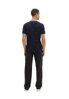 TOM TAILOR 6439, Sötétkék Rövid Ujjú Ingpóló