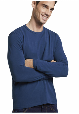 TOM TAILOR Basic 5554, Kék Hosszú Ujjú Póló