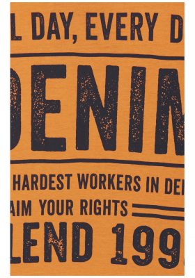 BLEND Denim Tee 0624, Narancssárga Rövid Ujjú Póló