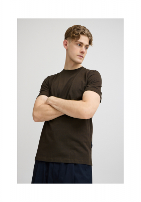 CASUAL FRIDAY Thor 4834, Sötétbarna Rövid Ujjú Póló, NOOS