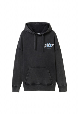 TOM TAILOR DENIM 0521, Fekete Kapucnis Pulóver