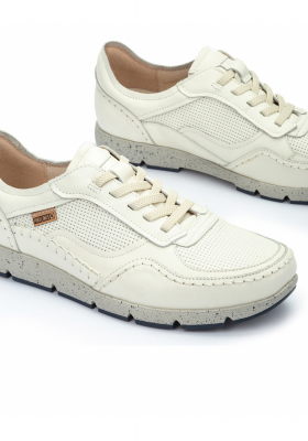 PIKOLINOS Fuencarral M4U-6312, Fehér Borjúbőr Sneaker Félcipő