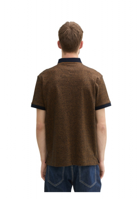 TOM TAILOR 3379, Barna Rövid Ujjú Ingpóló