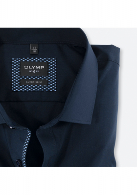 OLYMP No.Six 24/Seven 2540, Kék Hosszú Ing, Super slim, Urban Kent