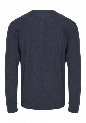 BLEND Noble Granddad 2117, Kék Hosszú Ujjú Póló