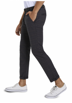 TOM TAILOR DENIM Structured Straight Chino 0451, Kék Kockás Chinonadrág