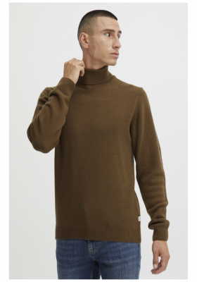 CASUAL FRIDAY Karl 3971, Barna Kötött Gyapjú Garbo Pulóver, NOOS