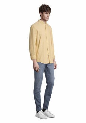 TOM TAILOR DENIM Twill 6873, Sárga  Hosszú Ujjú Ing