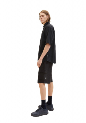 TOM TAILOR DENIM 5679, Fekete Cargo Rövidnadrág