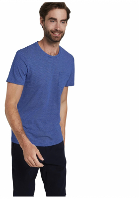 TOM TAILOR T-Shirt w. Structured Print 9718, Liláskék Rövid Ujjú Póló