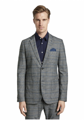 TOM TAILOR Checked 5384, Szürke Zakó