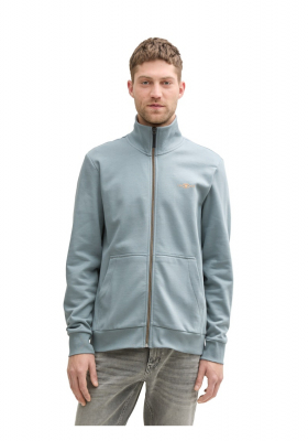 TOM TAILOR 5645, Szürke Cipzáros Pulóver