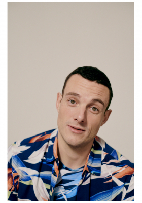 BLEND Blomst 1829, Kék Rövid Ujjú Ing, Slim fit