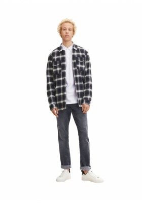 TOM TAILOR DENIM Cross 1485, Fehér Rövid Ujjú Ingpóló, Fehér