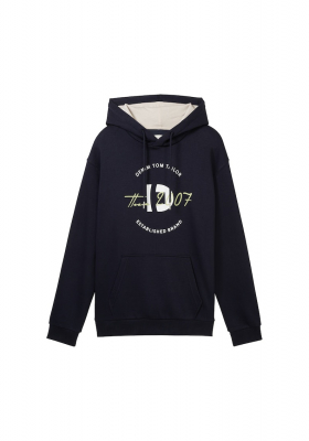 TOM TAILOR DENIM 0506, Kék Kapucnis Pulóver