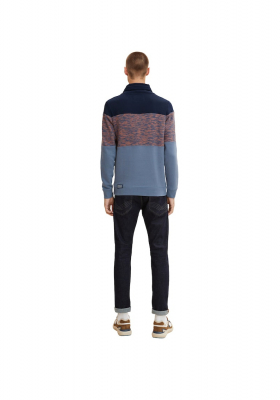 TOM TAILOR 2924 Sálnyakú Pulóver Kék