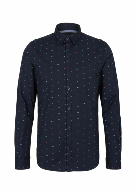 TOM TAILOR Waves 9804, Kék  Hosszú Ujjú Ing