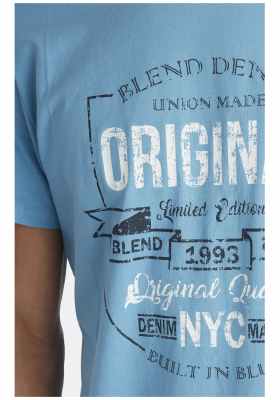 BLEND Basic 8054, Kék Rövid Ujjú Póló